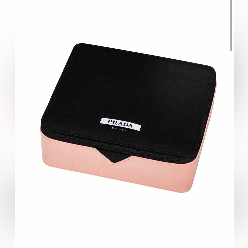 Prada Beauty Black and Pink Cosmetic Case